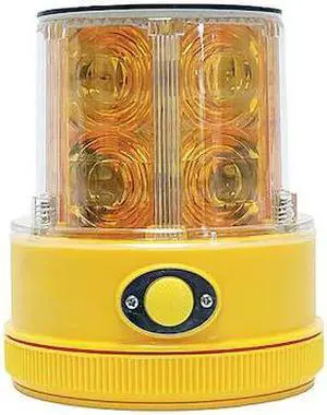 RAILHEAD GEAR M18 Solar A Rechargeable SafetyLight,Amber,LED,Solar