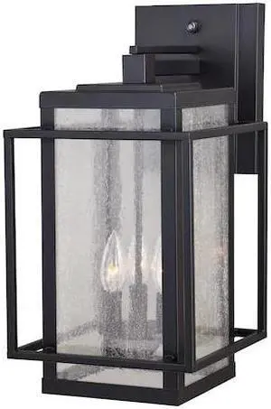 VAXCEL T0468 Hyde Park 3 Light Dusk to Dawn Bronze Mission Outdoor Wall Lantern