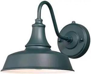 VAXCEL T0482 Dorado 1 Light Dusk to Dawn Green White Farmhouse Barn Dome