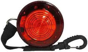 RAILHEAD GEAR M26-R Warning Light, Red, LED, 2 AA Batteries, Rating: IP66