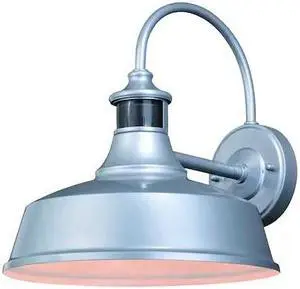 VAXCEL T0388 Dorado Silver Motion Sensor Dusk to Dawn Farmhouse Barn Dark Sky