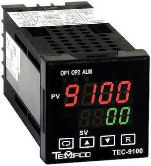 TEMPCO TEC14044 Temp Controller, Prog, 90-250V, Relay2A