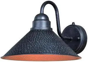 VAXCEL T0350 Outland 1 Light Dusk to Dawn Black Gold Farmhouse Barn Dome