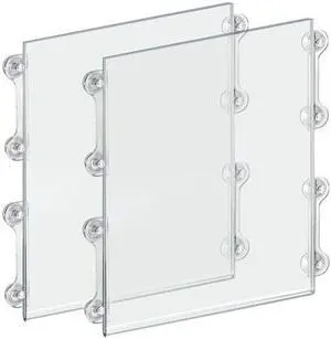 AZAR DISPLAYS 106628 17"W x 22"H Sign Frame W/ suction cups, PK2