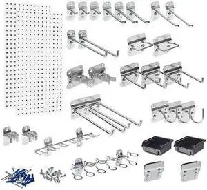 TRITON PRODUCTS LB18-CK 30 pc LocHook Assortment & Hanging Bin System W/ (2)