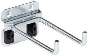 TRITON PRODUCTS 52419 4 In. Double Rod 90 Degree Bend Steel Pegboard Hook for