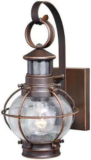 VAXCEL T0326 Chatham Bronze Motion Sensor Dusk to Dawn Coastal Outdoor Wall