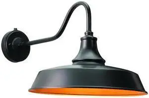 VAXCEL T0369 Dorado 1 Light Dusk to Dawn Bronze Gold Farmhouse Barn Dome