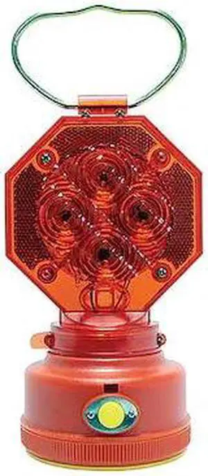 K&E SAFETY M8-LED R Safety Light,Red,LED,2 D Batteries