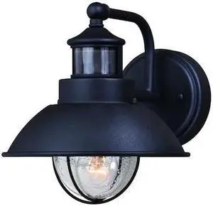 VAXCEL T0260 Harwich Black Motion Sensor Dusk to Dawn Coastal Outdoor Wall Light