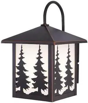 VAXCEL OW33483BBZ Yosemite 1 Light Bronze Rustic Tree Outdoor Wall Lantern