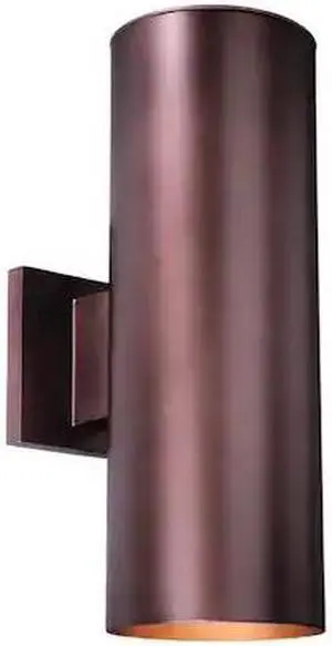Vaxcel USA COOWB052BZ Chiasso 2 Light Large Outdoor Wall Lamp Lighting Fixture in Bronze Glass