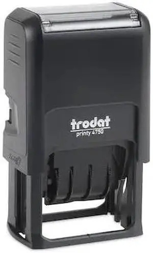 Trodat Economy Stamp Dater Self-Inking 1 5/8 x 1 Blue/Red