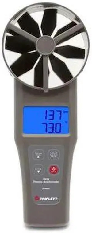 TRIPLETT CFM400 Anemometer, 40 to 5,900fpm, 32 to 122F