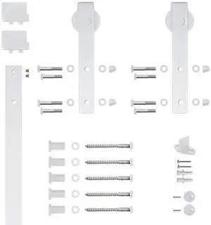 DESIGNER COLLECTION NT.1400.09W-96.01 White 96" Sliding Door Hardware