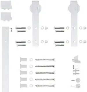 DESIGNER COLLECTION NT.1400.09W.01 White 78" Sliding Barn Door Hardware