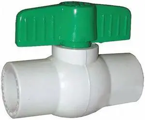 JONES STEPHENS B90200 PVC Ball Valve,Solvent Ends,2"