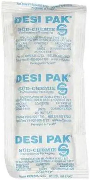 TYVEK DES122 Tyvek Clay Desiccants, 5 Gallon Pail, 3" x 6" x 3/8", White, PK150