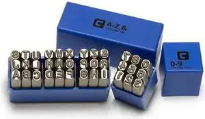 CAPRI TOOLS CP23100-14LN Professional 1/4 in Letter and Number Stamp Set, 36 pcs