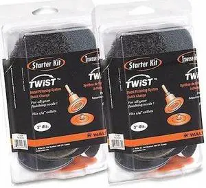 WALTER SURFACE TECHNOLOGIES 04Z993 Twist Starter Kit,3" Assort,1/4" Arbor