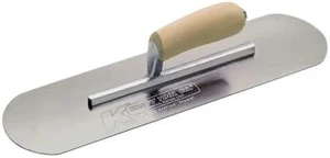 KRAFT TOOL CF438 Pool Trowel,16"L,Carbon Steel,Round KRAFT TOOL CF438 Pool Trowel,16"L,Carbon Steel,Round