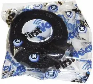 FIRST VOICE TS-3187-20B Cohesive Bandage,Black,1" x 5 yd.,PK20