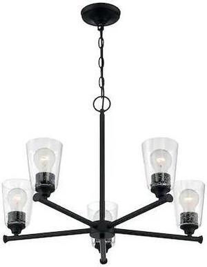 NUVO 60/7285 Fixture, Chandelier, 5-Lght, Incandescent, 60W, 120V, A19, Medium