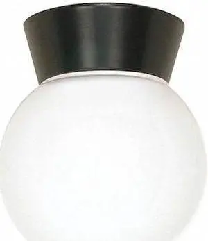 NUVO SF77-153 1-Light - 8in. - Utility Ceiling Mount - With White Glass Globe -