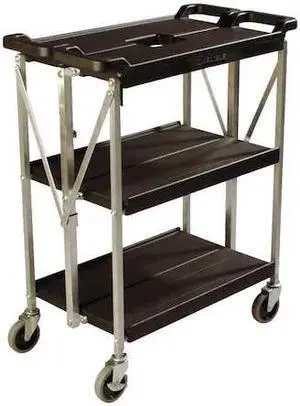 ZORO SELECT SBC152103 Fold N Go Cart,Small,Black