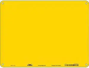 CONDOR 486U53 Blank Sign, 24" W, 18" H, No Text, Aluminum, Yellow