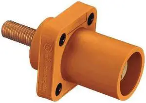 HUBBELL WIRING DEVICE-KELLEMS HBLMRSCO Receptacle,Org,Male,Stud,Taper Nose
