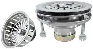 KEENEY MFG K5416TF Glass-Friendly Flat Top Kitchen Sink Strainer, Stainless