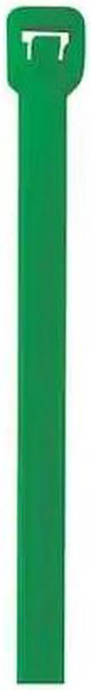 PARTNERS BRAND CT433A Cable Tie, 5-1/2 in L, Green, Nylon, 40 lb Strength, 1000