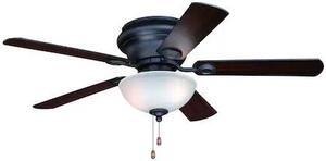 VAXCEL F0059 Expo 42 In. Bronze Indoor Flush Mount Ceiling Fan with LED Light