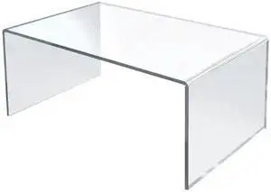 AZAR DISPLAYS 515311 Clear Acrylic Riser Pedestal Display 12"W x 7.75"D x 6"H,