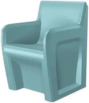 CORTECH 106484BGS Sentinel Arm Chair, Black/Titanium Seat, Blue/Gray Back, 24"