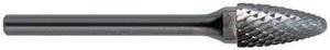 CLE-LINE C17580 1/4x1/4 Solid Carbide Shank Double Cut Carbide SF-1 Cle-Line