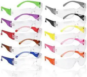 BISON LIFE BLSH-ESCR-CLLCT-SGA-12 Safety Glasses, Anti-Scratch, Clear Lens