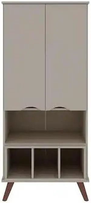 MANHATTAN COMFORT 14PMC6 Hampton 26.77 Display Cabinet, Off White