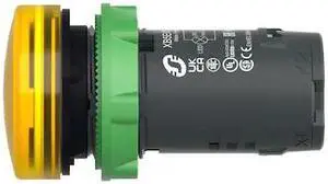 SCHNEIDER ELECTRIC XB5EVB8 Pilot Light,Yllw,LED Lamp Type
