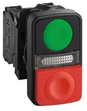 Pushbutton, Plastic, Green/Red, 120V Light