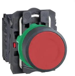 SCHNEIDER ELECTRIC XB5AA45 Push Button Operator, 22 mm, 1NO/1NC, Red