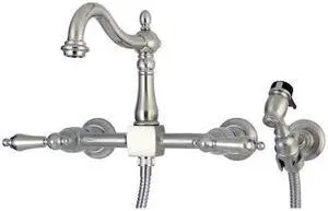HERITAGE KS1268ALBS KS1268ALBS 8" Centerset Wall Mount Kitchen Faucet with