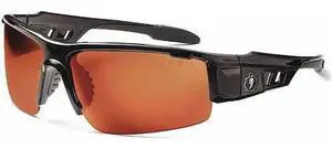 ERGODYNE DAGR DAGR, Safety Glasses, Uncoated, Copper Lens, Black Frame,