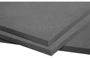 AURALEX ACOUSTICS PLATSHEET Acoustic Foam, High-Density Foam, 24 in W, 4 ft L,