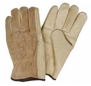 MCR SAFETY 32055L Leather Drivers Gloves, Slip-On, Keystone Thumb, Beige