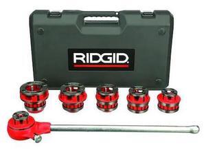 RIDGID 36475 1/2" to 2" Manual Ratchet NPT Pipe Threader Kit, 6 Die Heads,