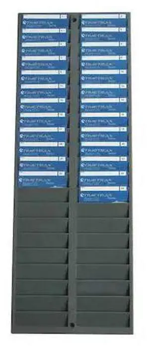 PYRAMID 500-4 Employee ID and Badge Rack,Gray
