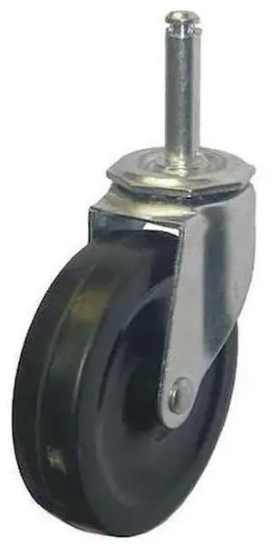 ZORO SELECT 20TM16 Swivel Stem Caster,Rubber,4 in.,115 lb.