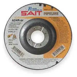 UNITED ABRASIVES/SAIT 22040 Cut-Off & Grinding Wheel, Type 27, 5 in Dia, 0.125